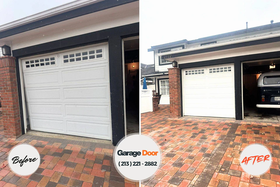 Before and after: garage door repair Van Wert, OH
